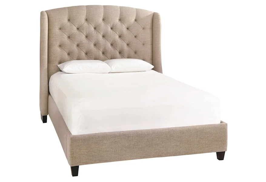 Custom Upholstered Beds Paris Queen Size Upholstered Bed by Bassett at Esprit Decor Home Furnishings